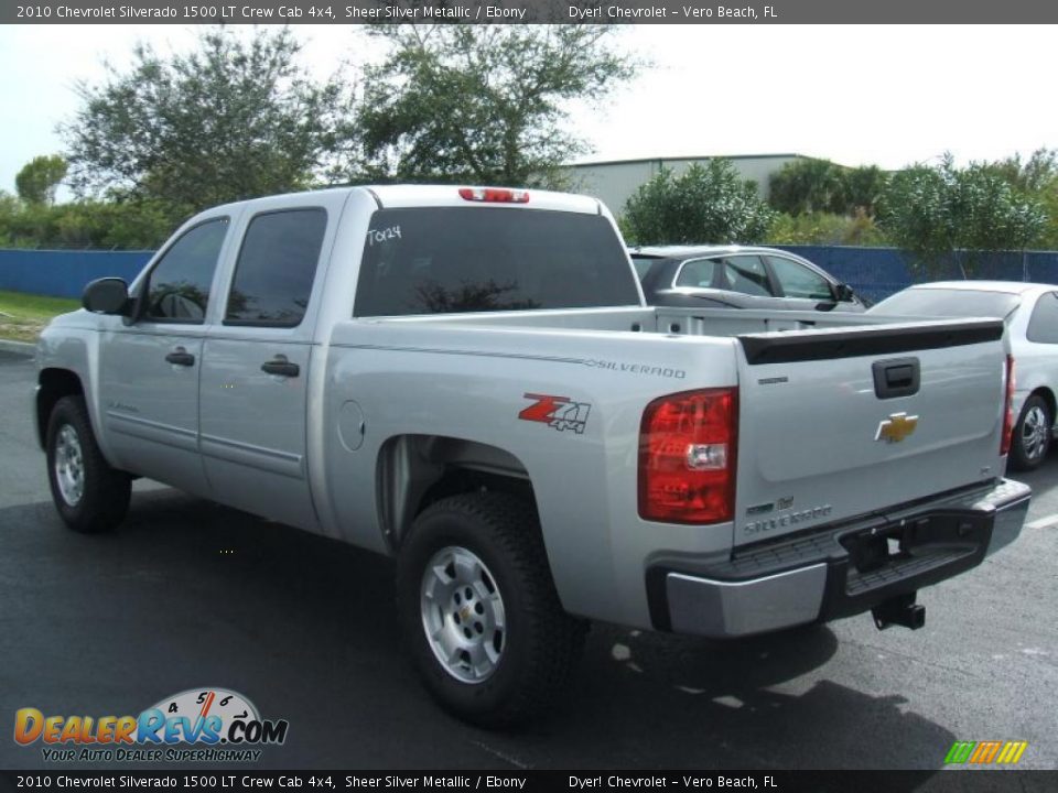 2010 Chevrolet Silverado 1500 LT Crew Cab 4x4 Sheer Silver Metallic / Ebony Photo #4