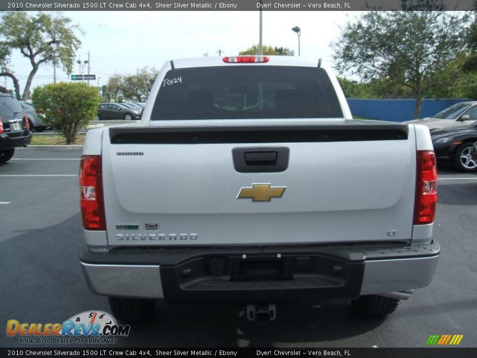 2010 Chevrolet Silverado 1500 LT Crew Cab 4x4 Sheer Silver Metallic / Ebony Photo #5