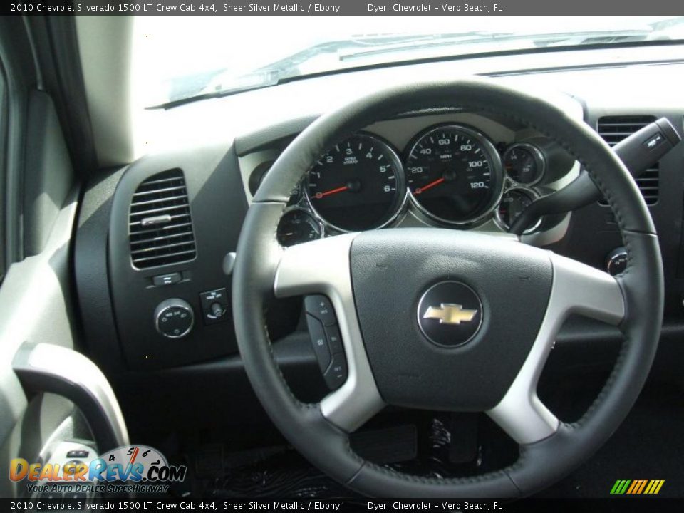 2010 Chevrolet Silverado 1500 LT Crew Cab 4x4 Sheer Silver Metallic / Ebony Photo #12