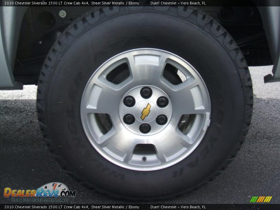 2010 Chevrolet Silverado 1500 LT Crew Cab 4x4 Sheer Silver Metallic / Ebony Photo #13