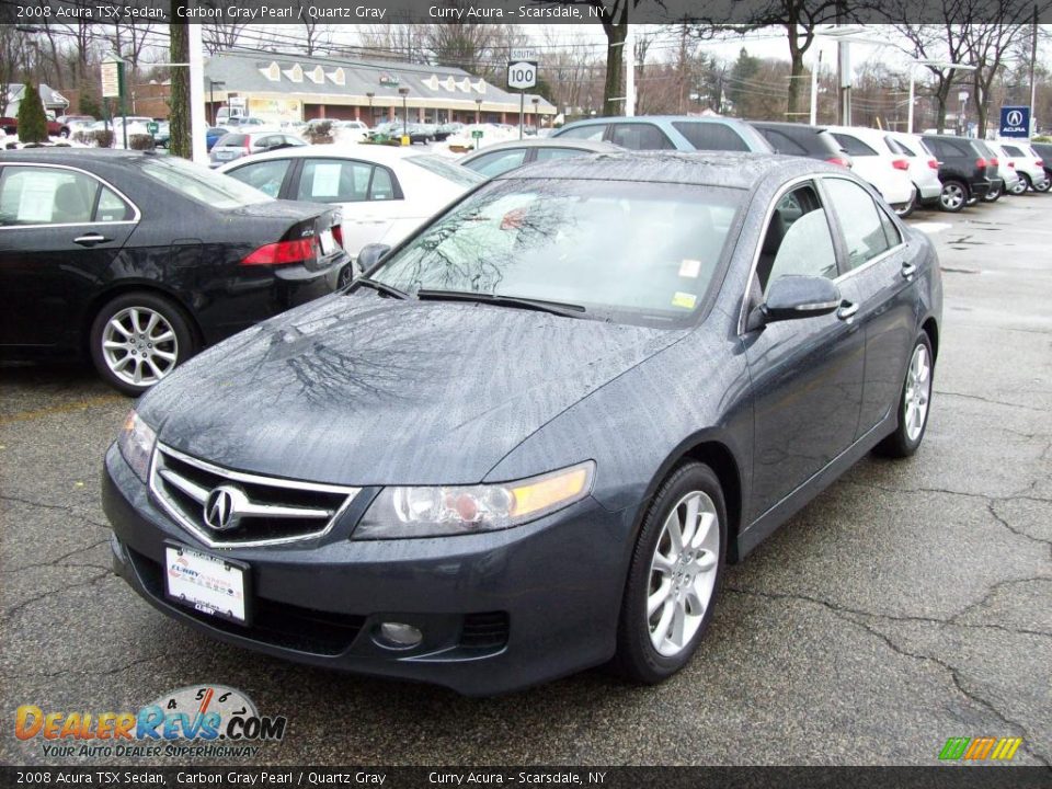 2008 Acura TSX Sedan Carbon Gray Pearl / Quartz Gray Photo #2