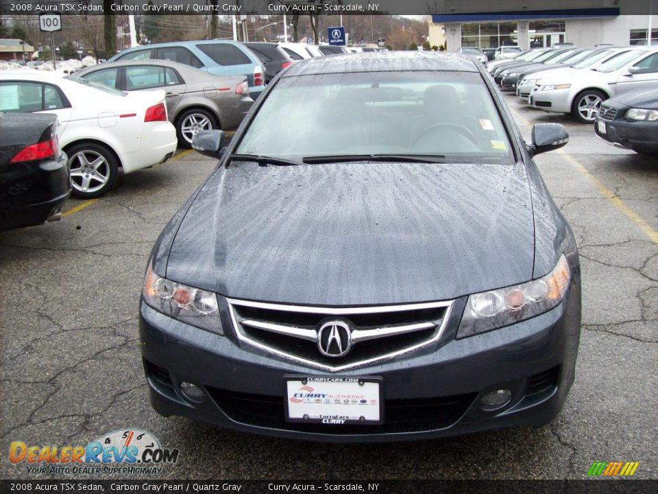 2008 Acura TSX Sedan Carbon Gray Pearl / Quartz Gray Photo #3