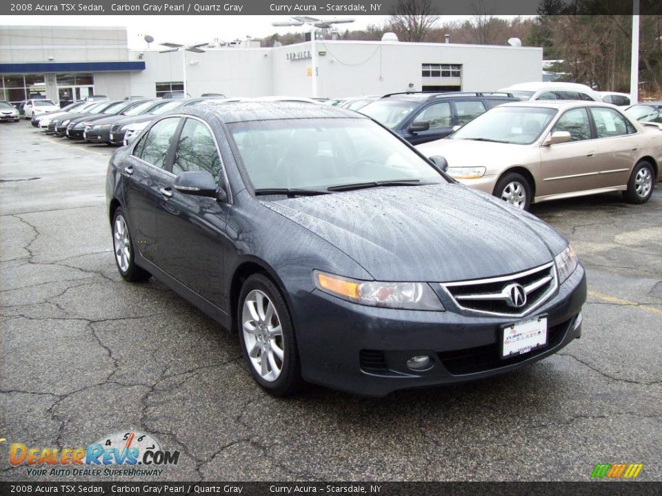 2008 Acura TSX Sedan Carbon Gray Pearl / Quartz Gray Photo #4