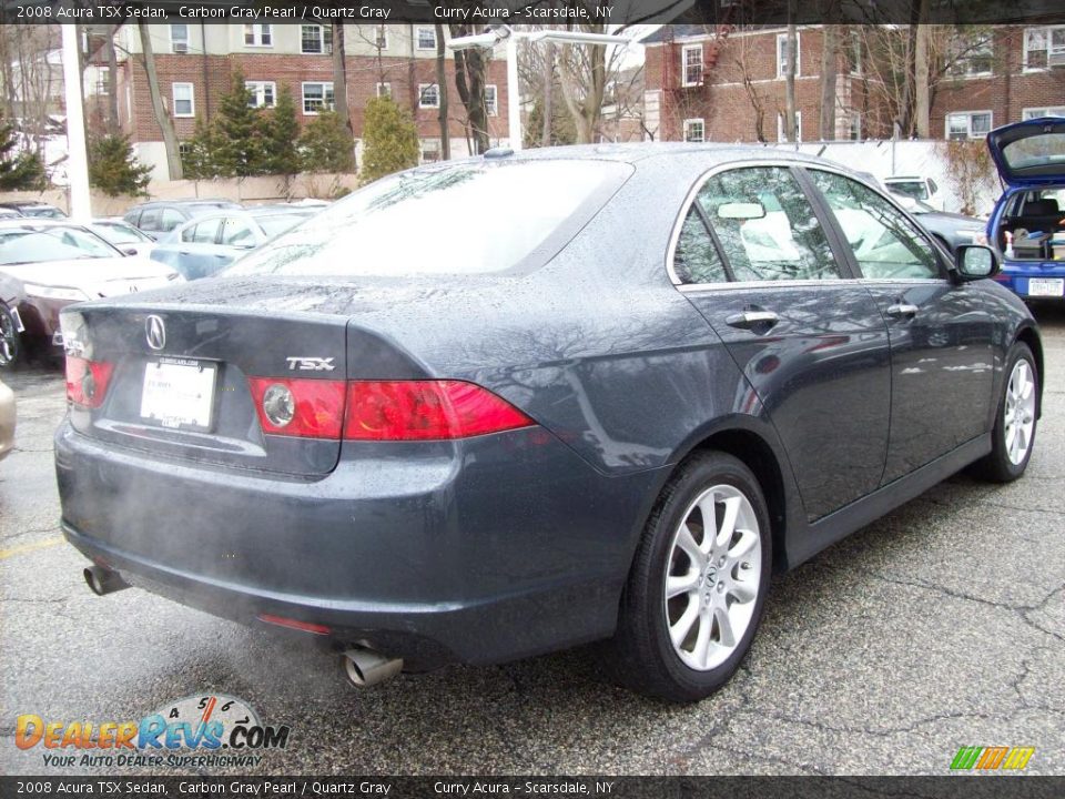 2008 Acura TSX Sedan Carbon Gray Pearl / Quartz Gray Photo #5