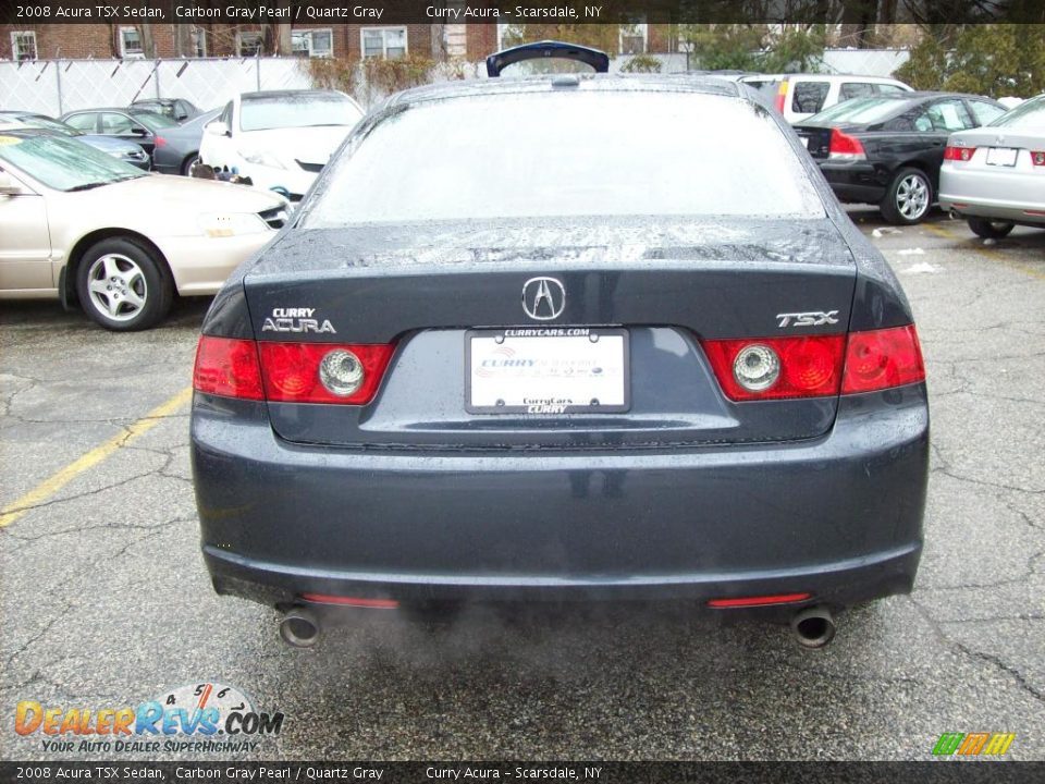 2008 Acura TSX Sedan Carbon Gray Pearl / Quartz Gray Photo #6