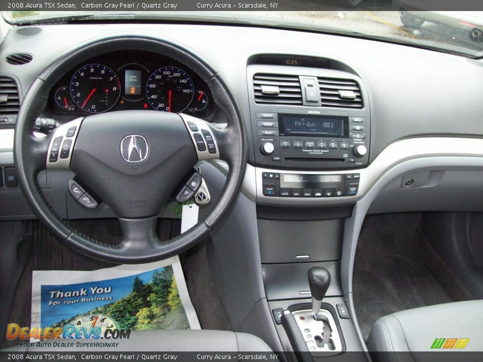 2008 Acura TSX Sedan Carbon Gray Pearl / Quartz Gray Photo #14