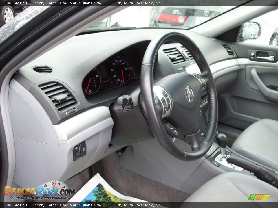 2008 Acura TSX Sedan Carbon Gray Pearl / Quartz Gray Photo #15