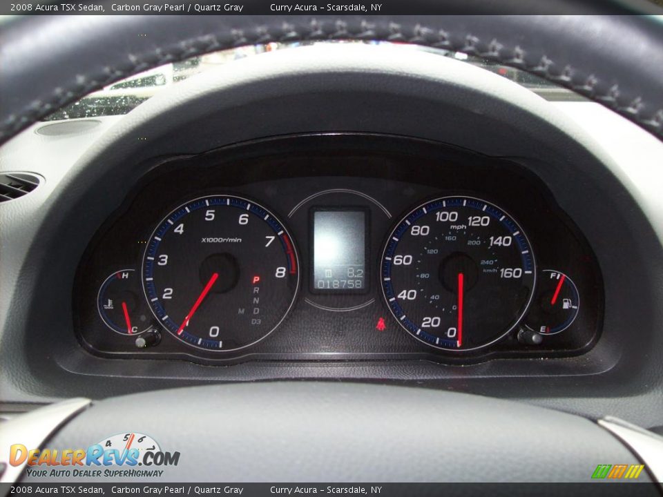 2008 Acura TSX Sedan Carbon Gray Pearl / Quartz Gray Photo #16