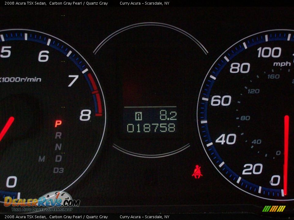 2008 Acura TSX Sedan Carbon Gray Pearl / Quartz Gray Photo #17
