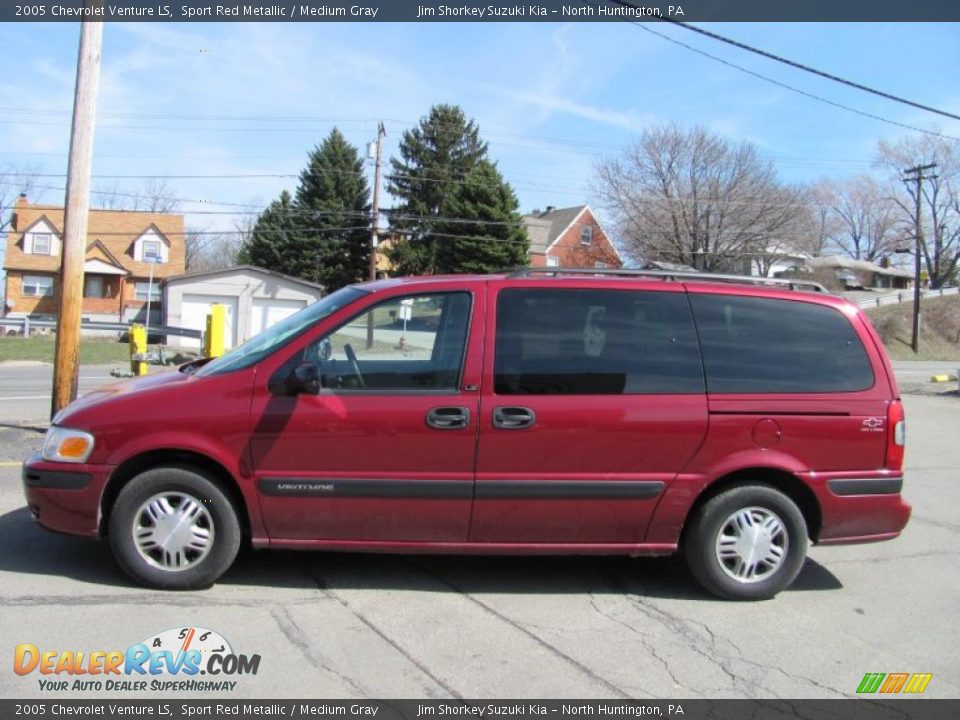 2005 Chevrolet Venture LS Sport Red Metallic / Medium Gray Photo #4
