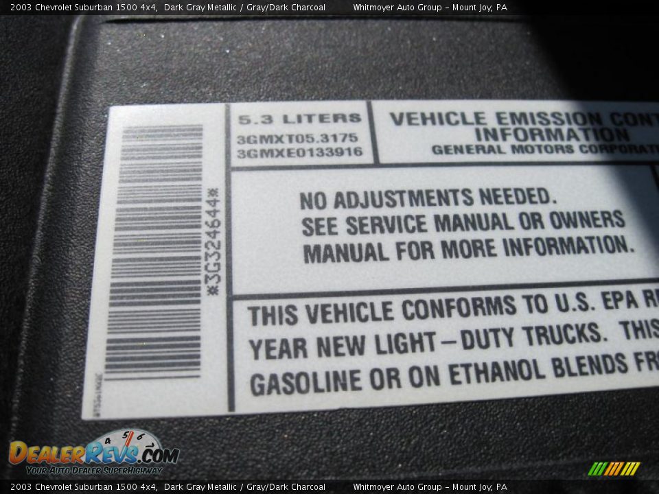 2003 Chevrolet Suburban 1500 4x4 Dark Gray Metallic / Gray/Dark Charcoal Photo #11