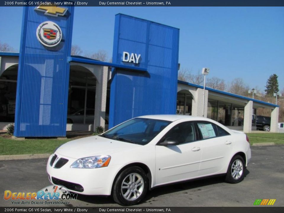 2006 Pontiac G6 V6 Sedan Ivory White / Ebony Photo #1