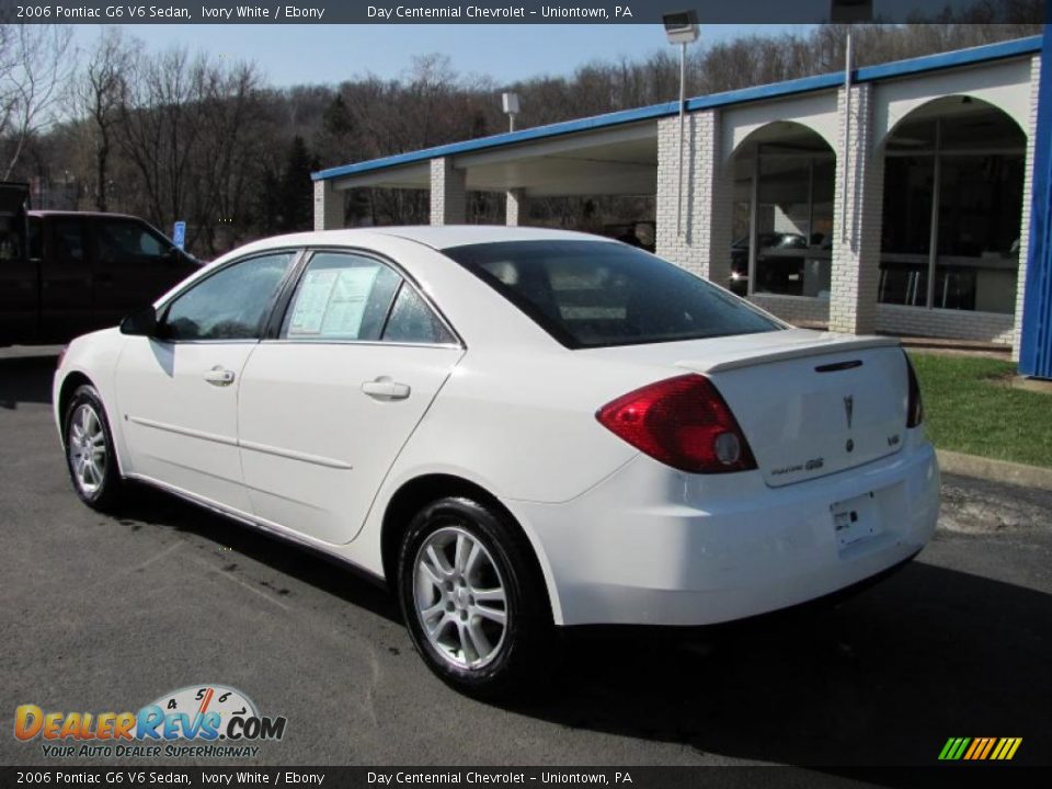 2006 Pontiac G6 V6 Sedan Ivory White / Ebony Photo #4