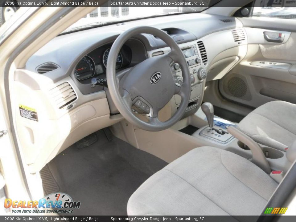 2008 Kia Optima LX V6 Light Almond Beige / Beige Photo #24
