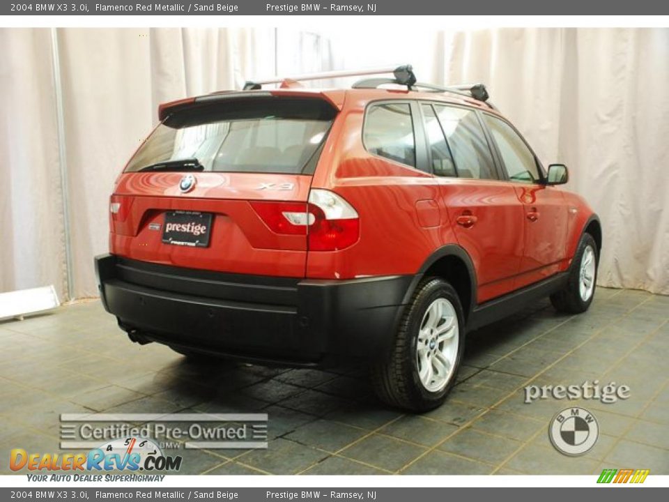 2004 BMW X3 3.0i Flamenco Red Metallic / Sand Beige Photo #2