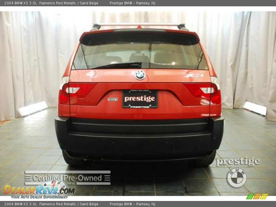 2004 BMW X3 3.0i Flamenco Red Metallic / Sand Beige Photo #3