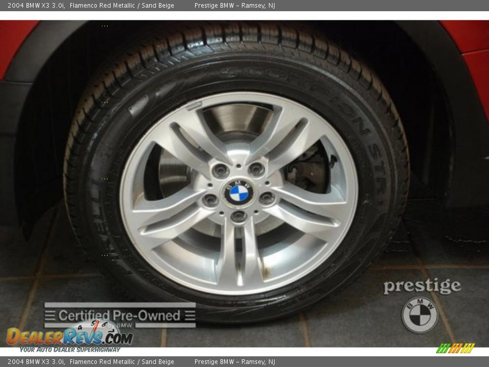 2004 BMW X3 3.0i Flamenco Red Metallic / Sand Beige Photo #7