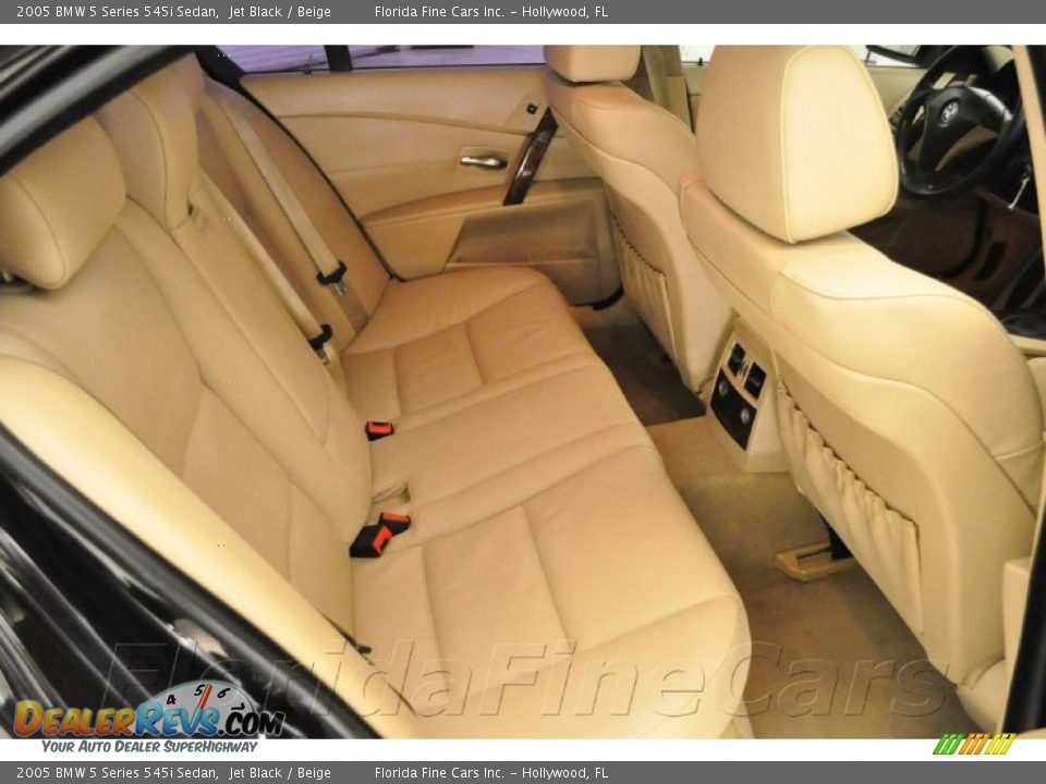 2005 BMW 5 Series 545i Sedan Jet Black / Beige Photo #14