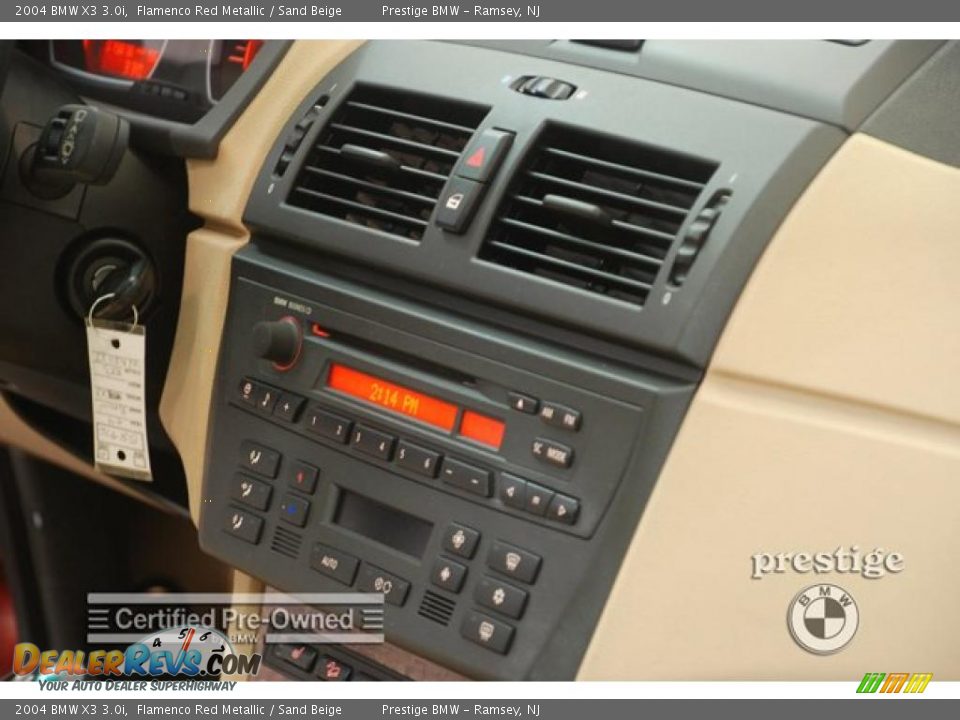2004 BMW X3 3.0i Flamenco Red Metallic / Sand Beige Photo #14