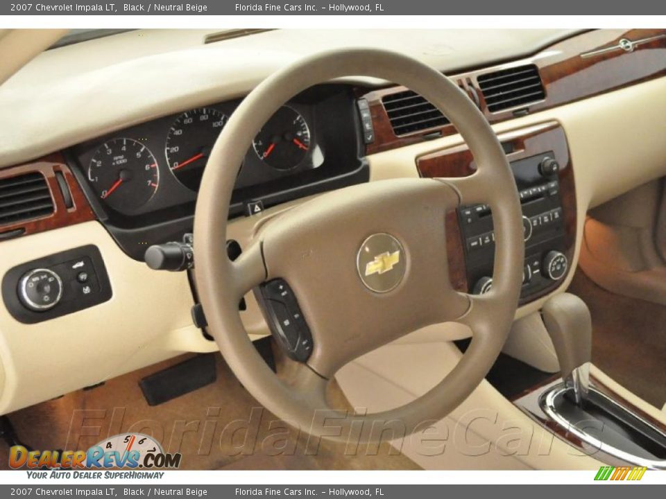 2007 Chevrolet Impala LT Black / Neutral Beige Photo #16