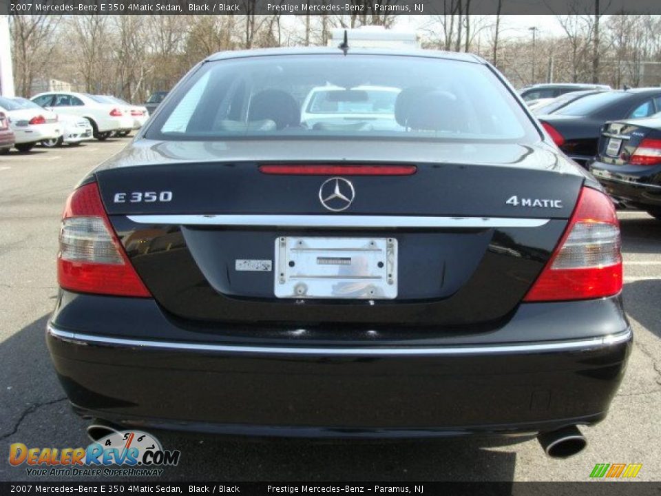 2007 Mercedes-Benz E 350 4Matic Sedan Black / Black Photo #5