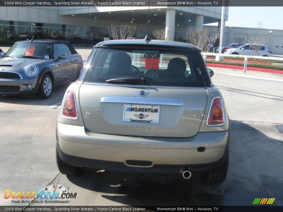 2009 Mini Cooper Hardtop Sparkling Silver Metallic / Punch Carbon Black Leather Photo #6