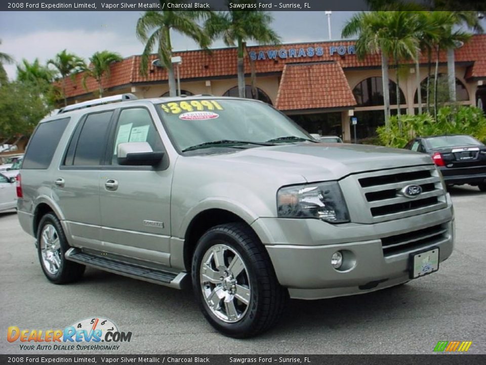 2008 Ford Expedition Limited Vapor Silver Metallic / Charcoal Black Photo #1
