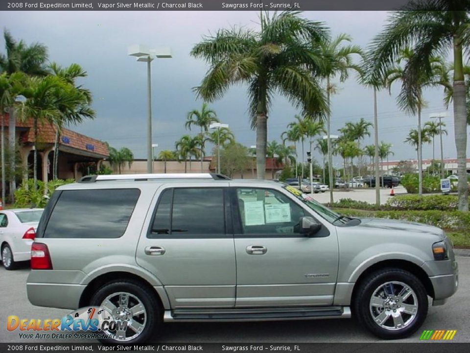 2008 Ford Expedition Limited Vapor Silver Metallic / Charcoal Black Photo #2