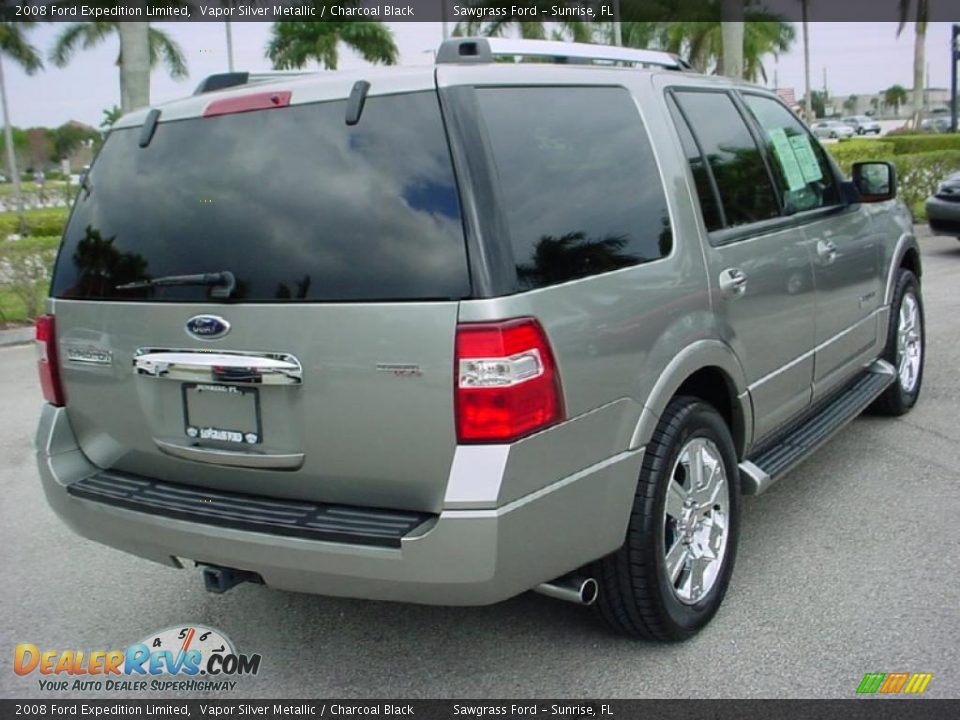 2008 Ford Expedition Limited Vapor Silver Metallic / Charcoal Black Photo #3