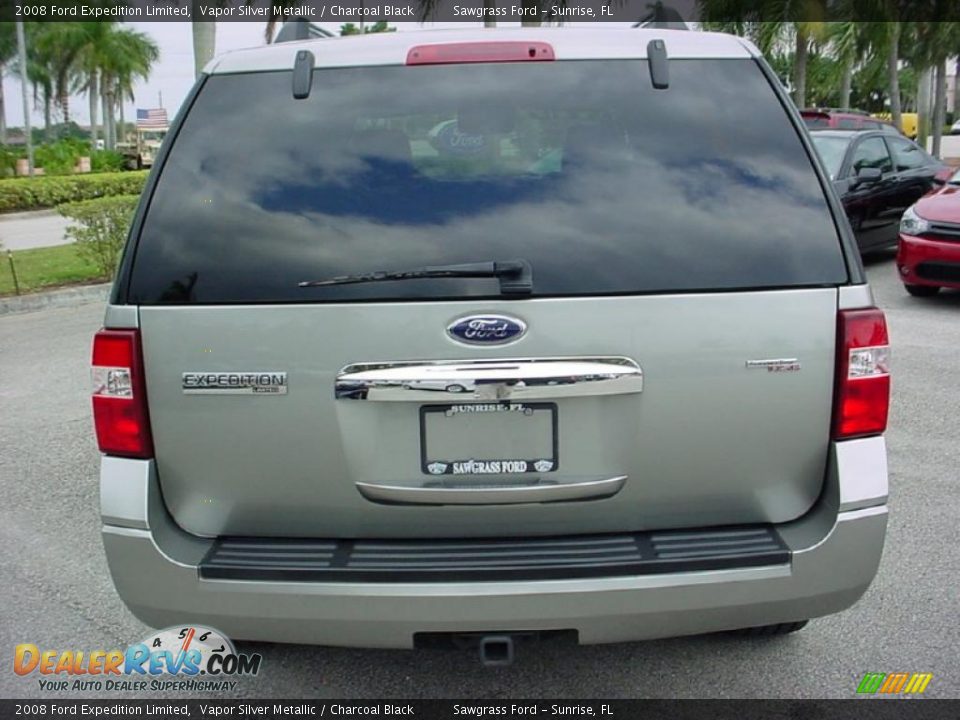 2008 Ford Expedition Limited Vapor Silver Metallic / Charcoal Black Photo #4