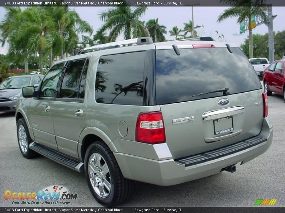 2008 Ford Expedition Limited Vapor Silver Metallic / Charcoal Black Photo #6