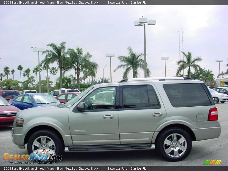 2008 Ford Expedition Limited Vapor Silver Metallic / Charcoal Black Photo #7