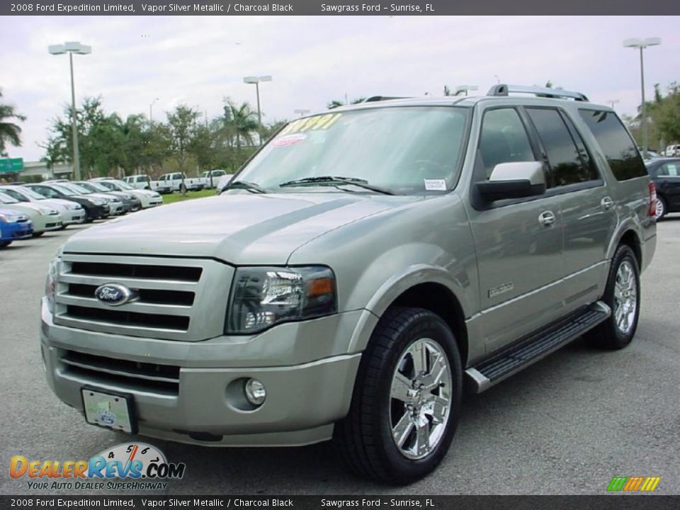 2008 Ford Expedition Limited Vapor Silver Metallic / Charcoal Black Photo #8