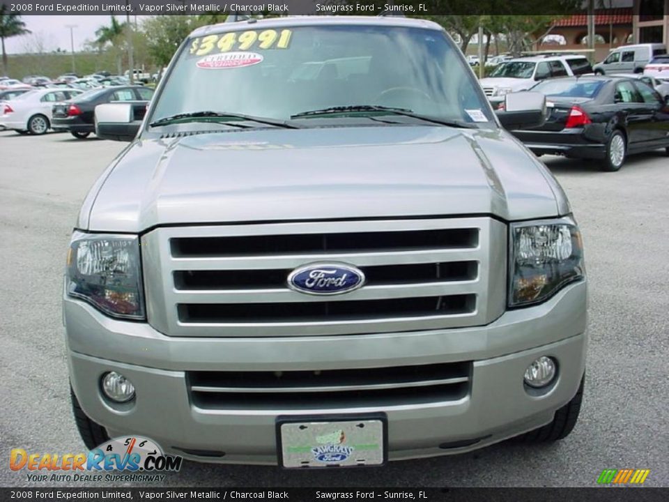 2008 Ford Expedition Limited Vapor Silver Metallic / Charcoal Black Photo #9