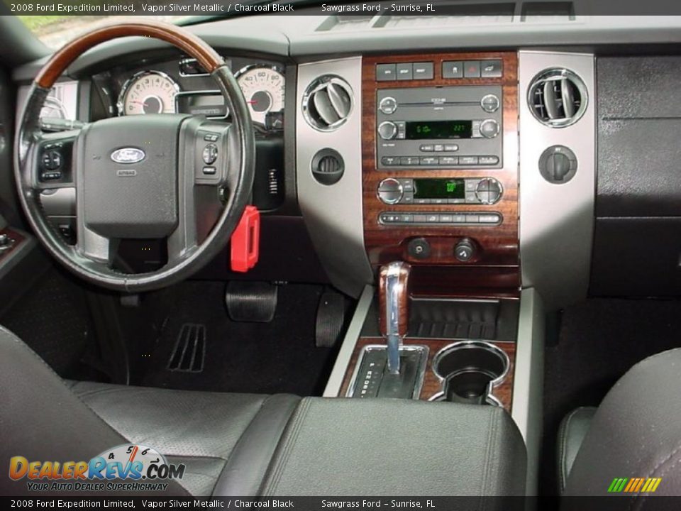 2008 Ford Expedition Limited Vapor Silver Metallic / Charcoal Black Photo #16