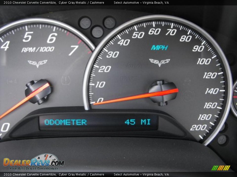 2010 Chevrolet Corvette Convertible Cyber Gray Metallic / Cashmere Photo #25