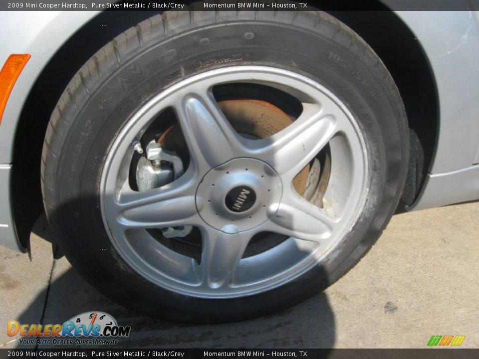 2009 Mini Cooper Hardtop Pure Silver Metallic / Black/Grey Photo #4