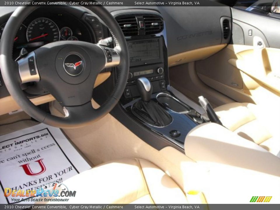 2010 Chevrolet Corvette Convertible Cyber Gray Metallic / Cashmere Photo #34