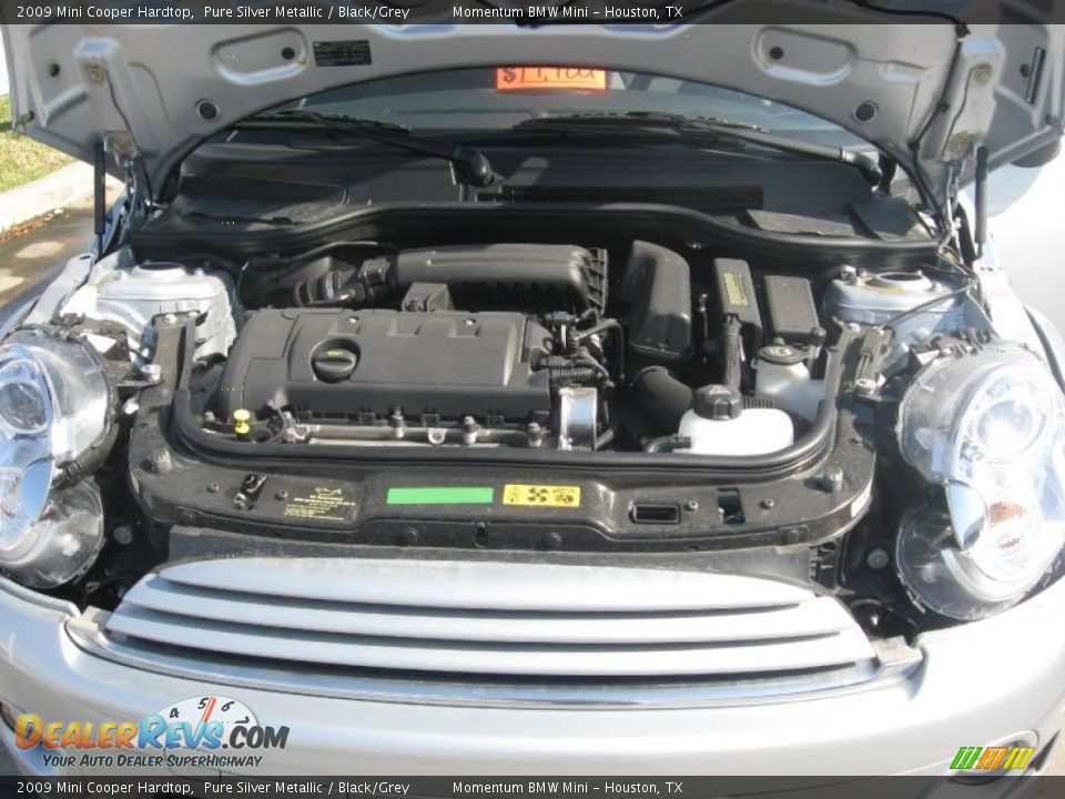 2009 Mini Cooper Hardtop Pure Silver Metallic / Black/Grey Photo #18