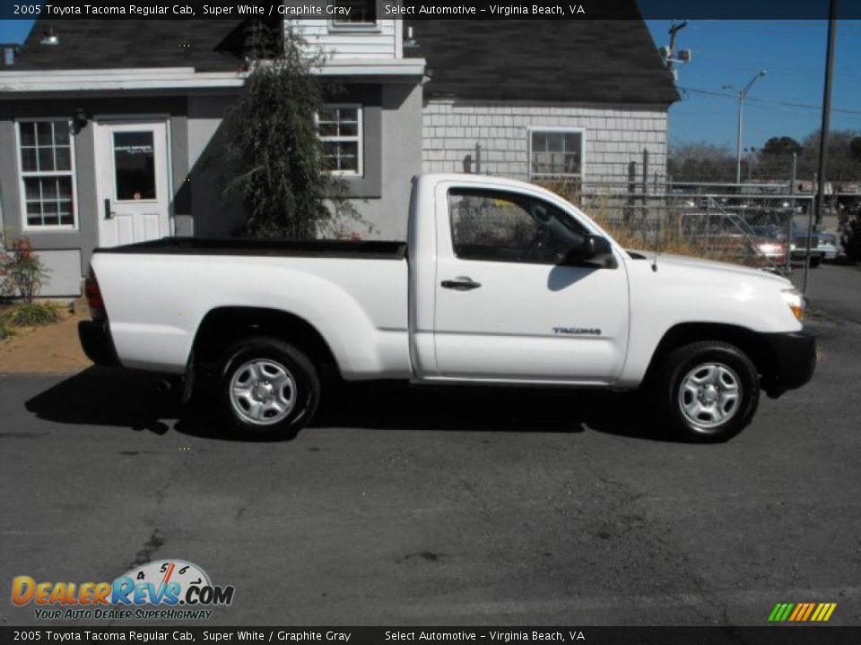 2005 Toyota Tacoma Regular Cab Super White / Graphite Gray Photo #6