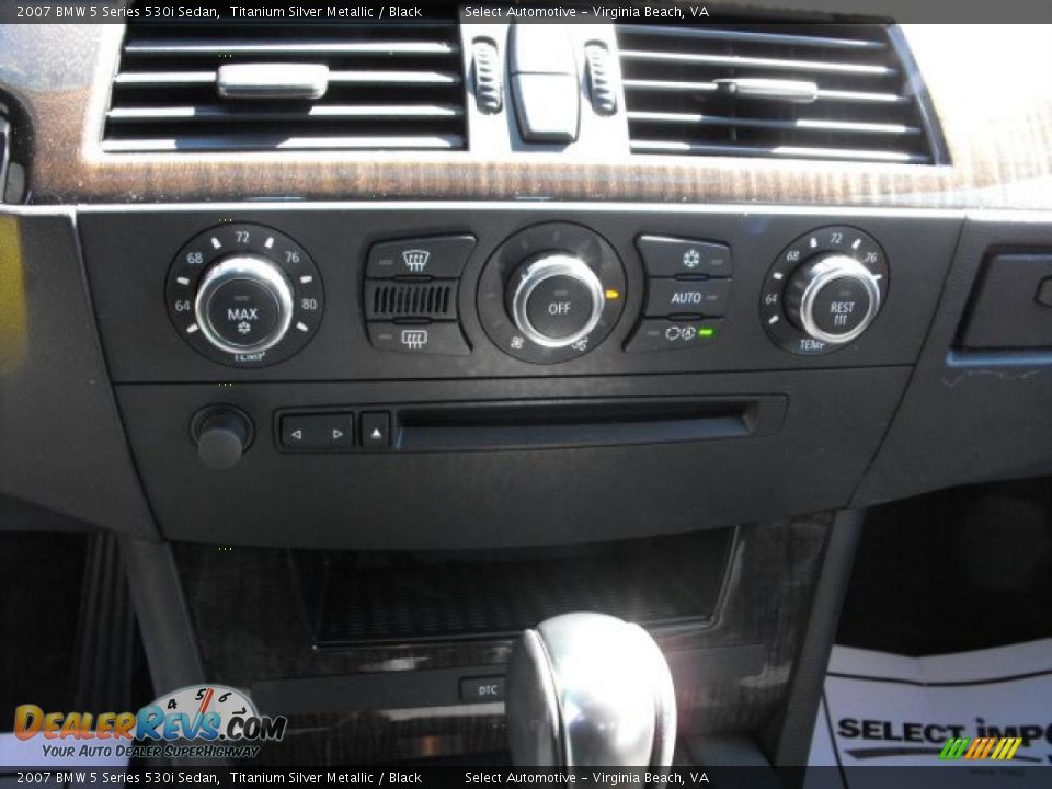 2007 BMW 5 Series 530i Sedan Titanium Silver Metallic / Black Photo #19