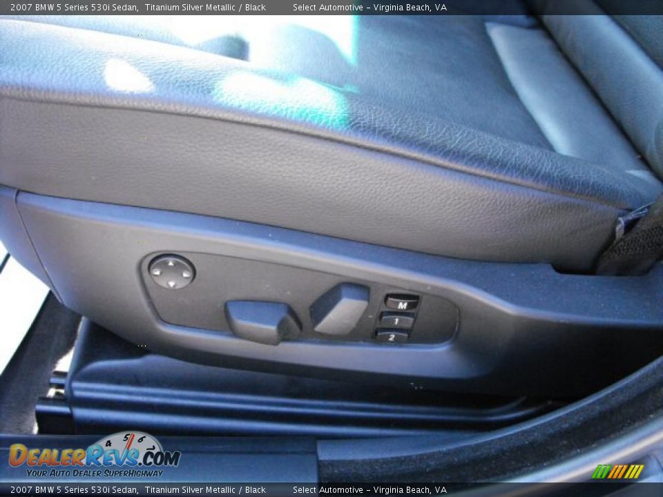 2007 BMW 5 Series 530i Sedan Titanium Silver Metallic / Black Photo #22