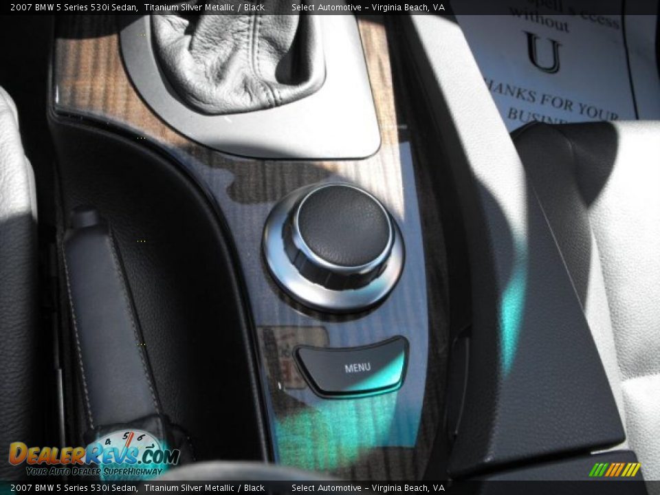 2007 BMW 5 Series 530i Sedan Titanium Silver Metallic / Black Photo #24