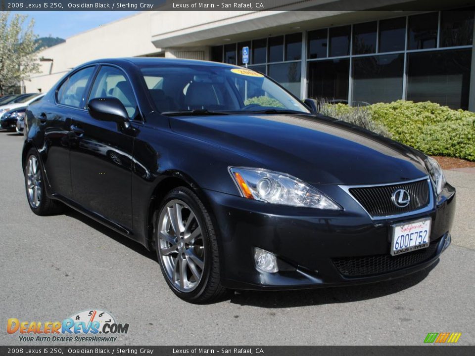 2008 Lexus IS 250 Obsidian Black / Sterling Gray Photo #1