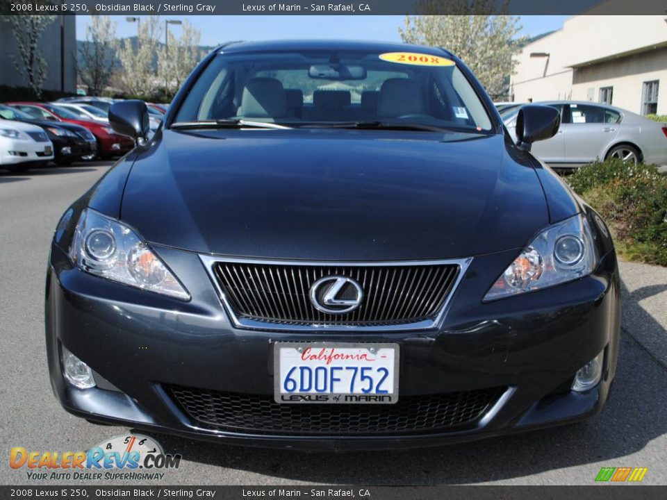 2008 Lexus IS 250 Obsidian Black / Sterling Gray Photo #2