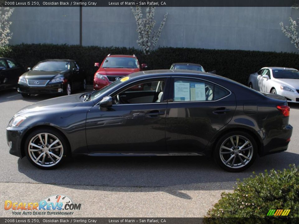 2008 Lexus IS 250 Obsidian Black / Sterling Gray Photo #4