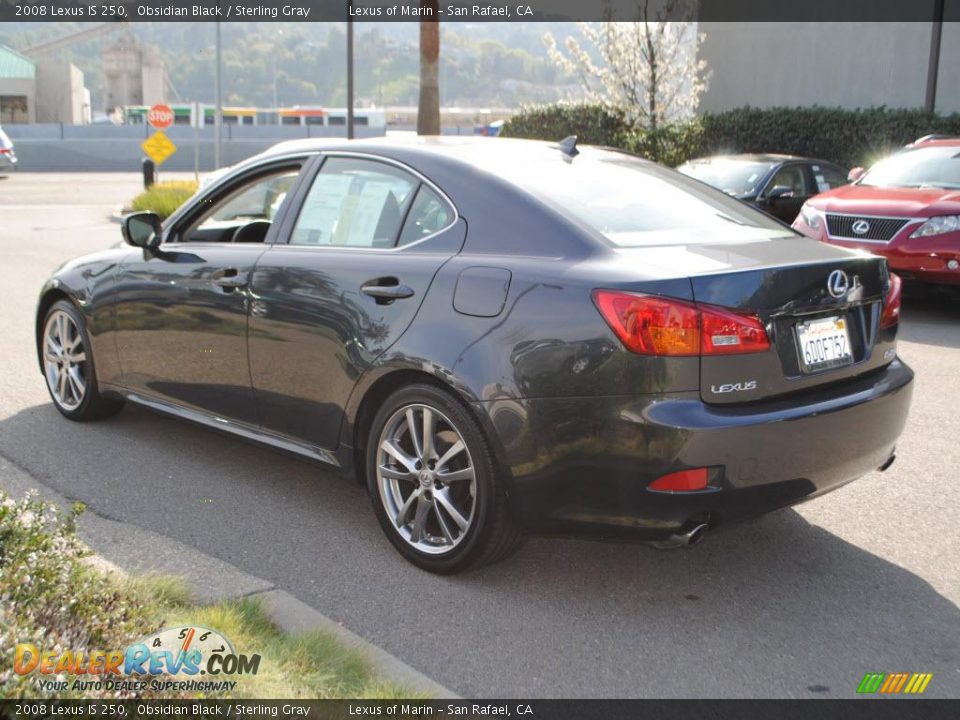 2008 Lexus IS 250 Obsidian Black / Sterling Gray Photo #5
