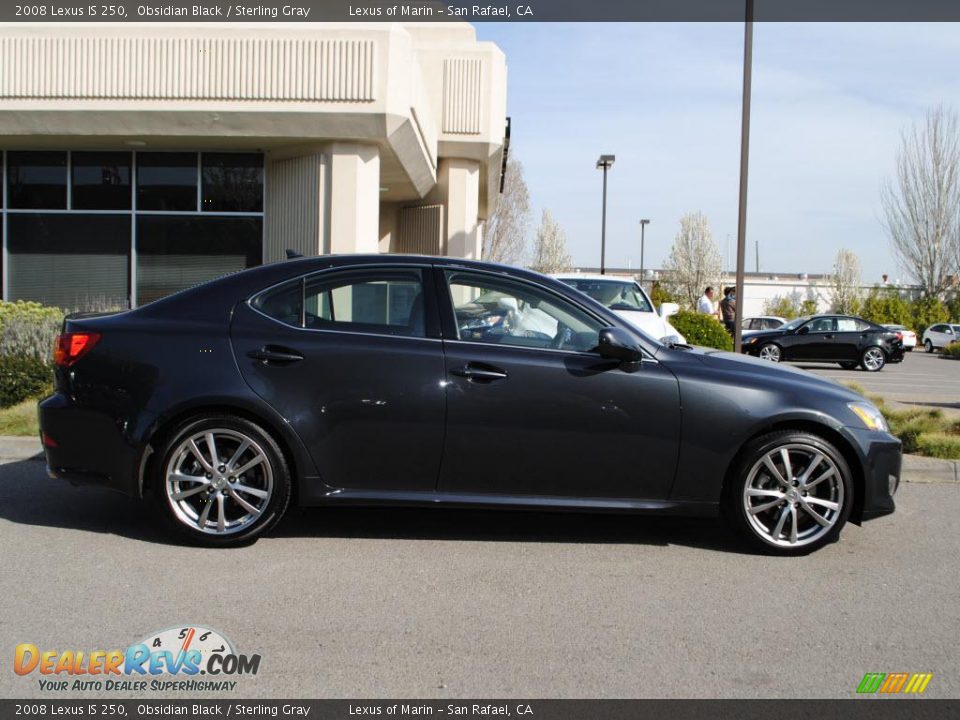 2008 Lexus IS 250 Obsidian Black / Sterling Gray Photo #8