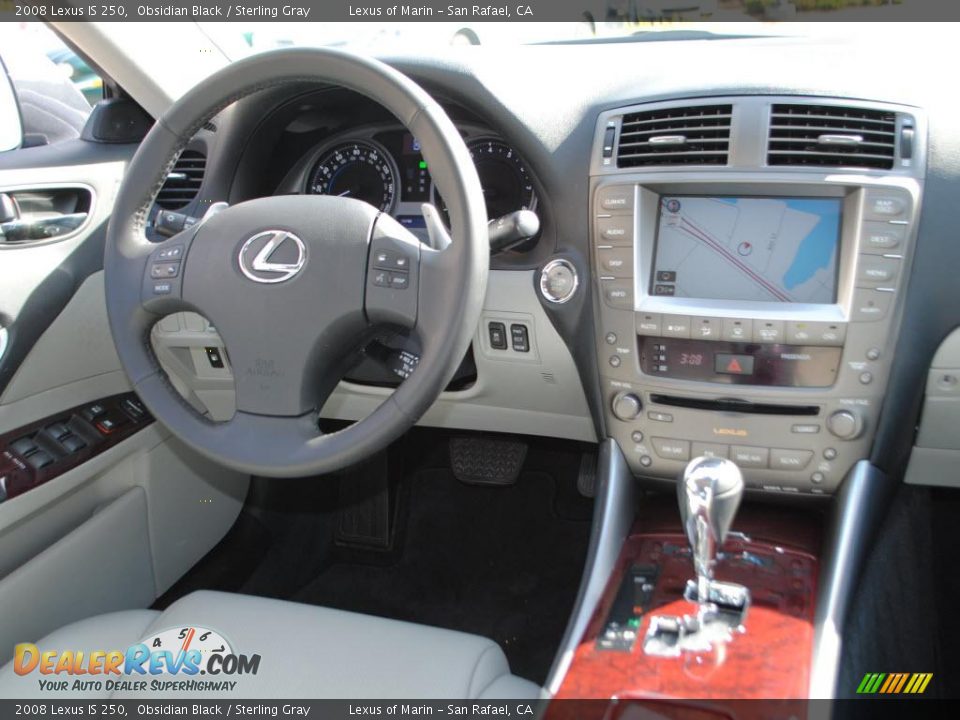 2008 Lexus IS 250 Obsidian Black / Sterling Gray Photo #11