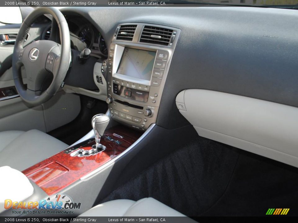 2008 Lexus IS 250 Obsidian Black / Sterling Gray Photo #12